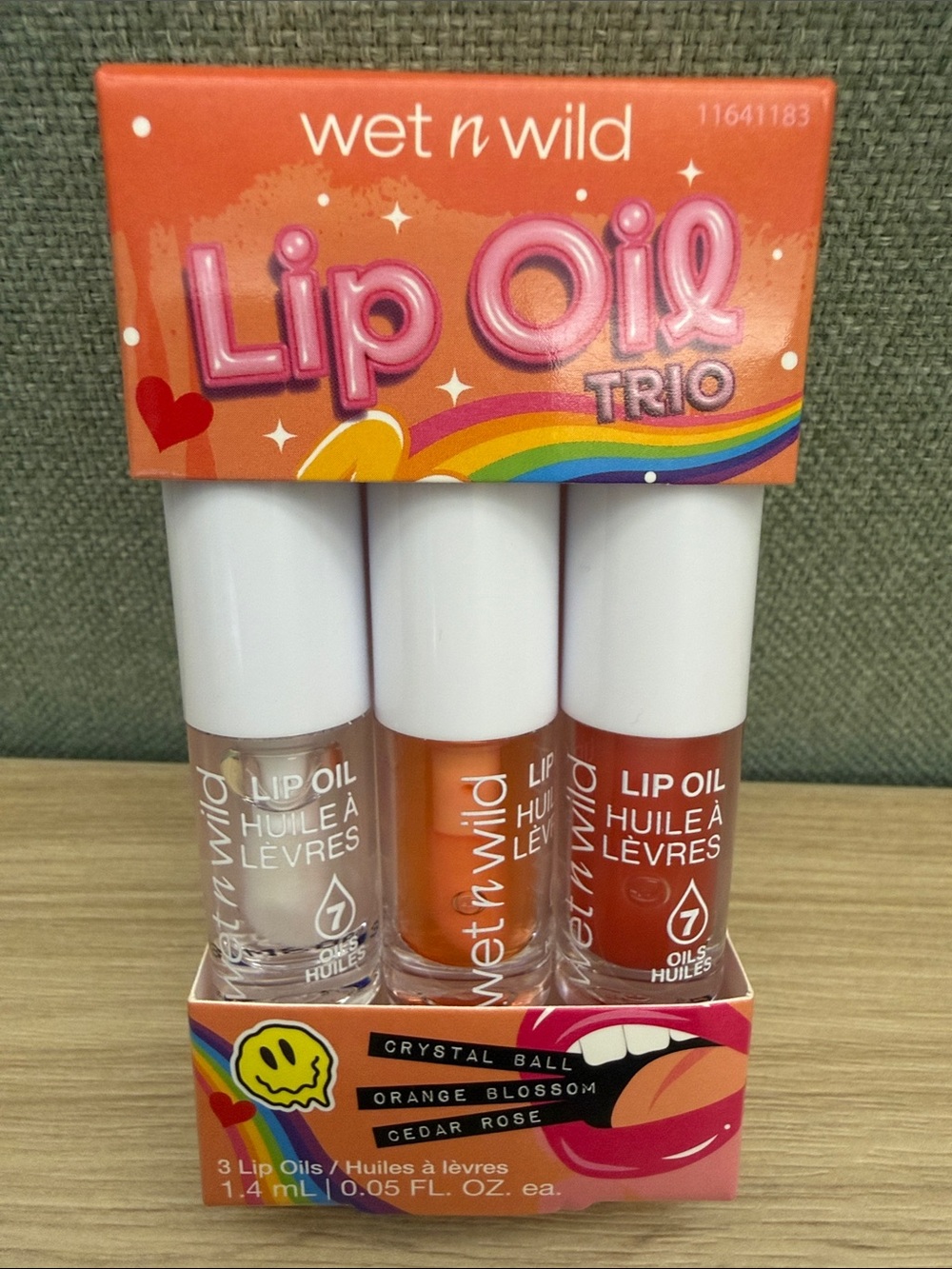 wet n wild Lip Oil Trio - Clear, Peach Orange, Red